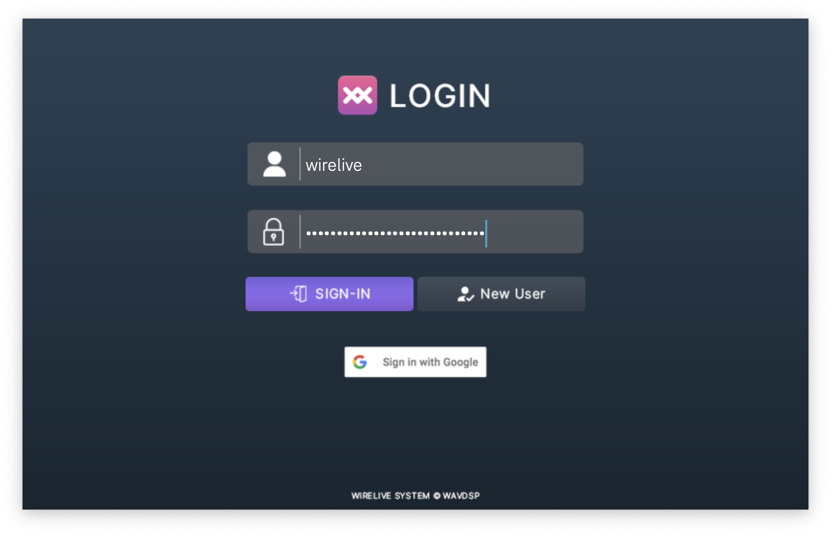 WIRELIVE Login